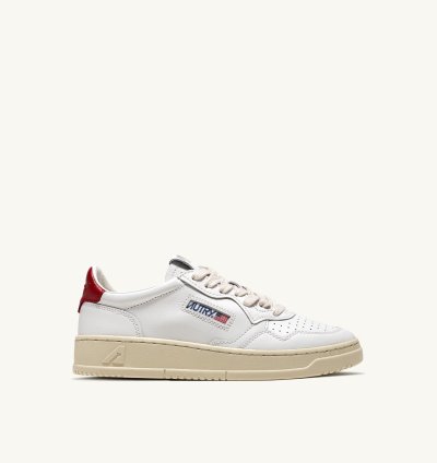 Autry Medalist Low Sneakers Damen Weiß Rot | CYYJ1ULT